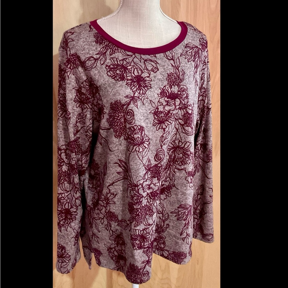 St John’s Bay Floral Sweater Pullover - EUC